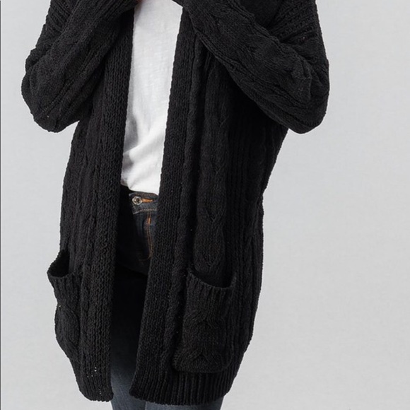 NWT Chunky Cable Knit Open Pocket Grandpa Cardigan - Picture 7 of 7